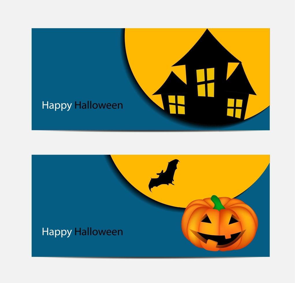 halloween achtergrond met pompoen vectorillustratie vector
