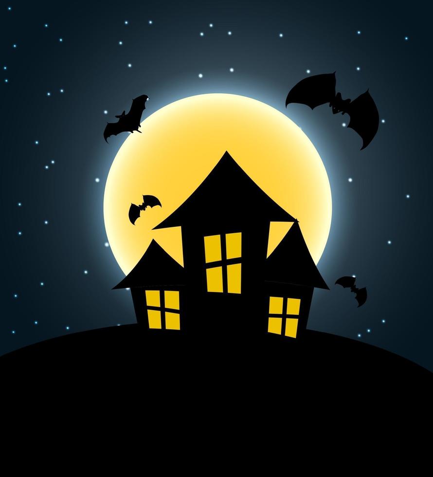 halloween achtergrond met pompoen vectorillustratie vector