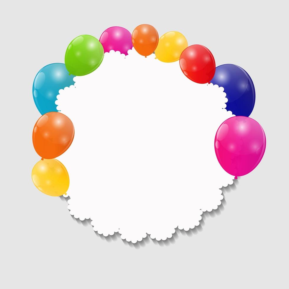 kleur glanzend ballonnen achtergrond vectorillustratie vector