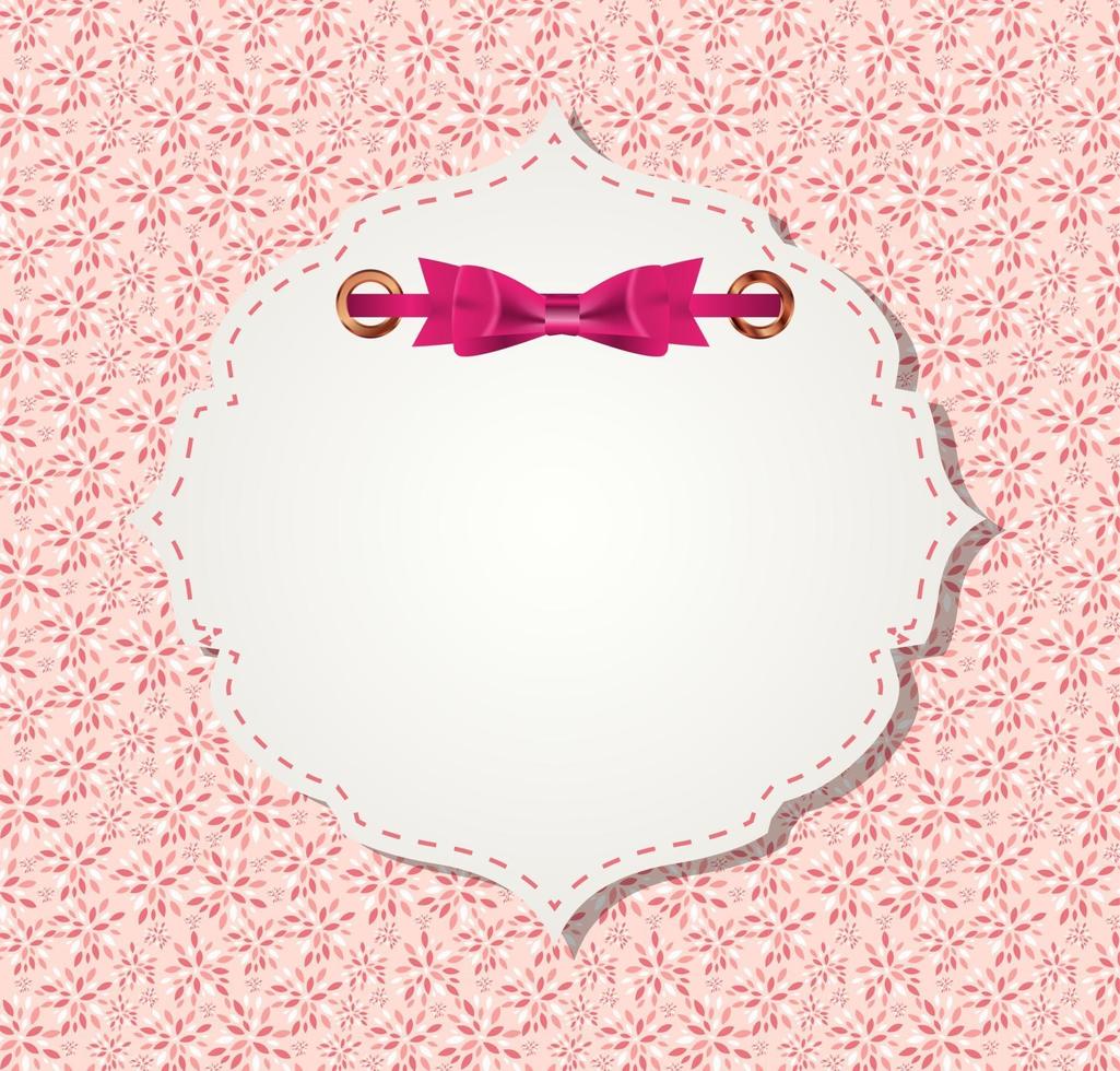 schattige roze frame vectorillustratie vector