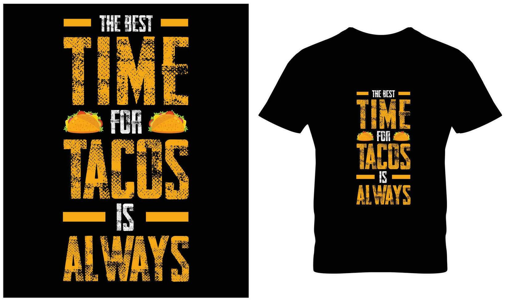 taco's t-shirt ontwerp vector grafisch.