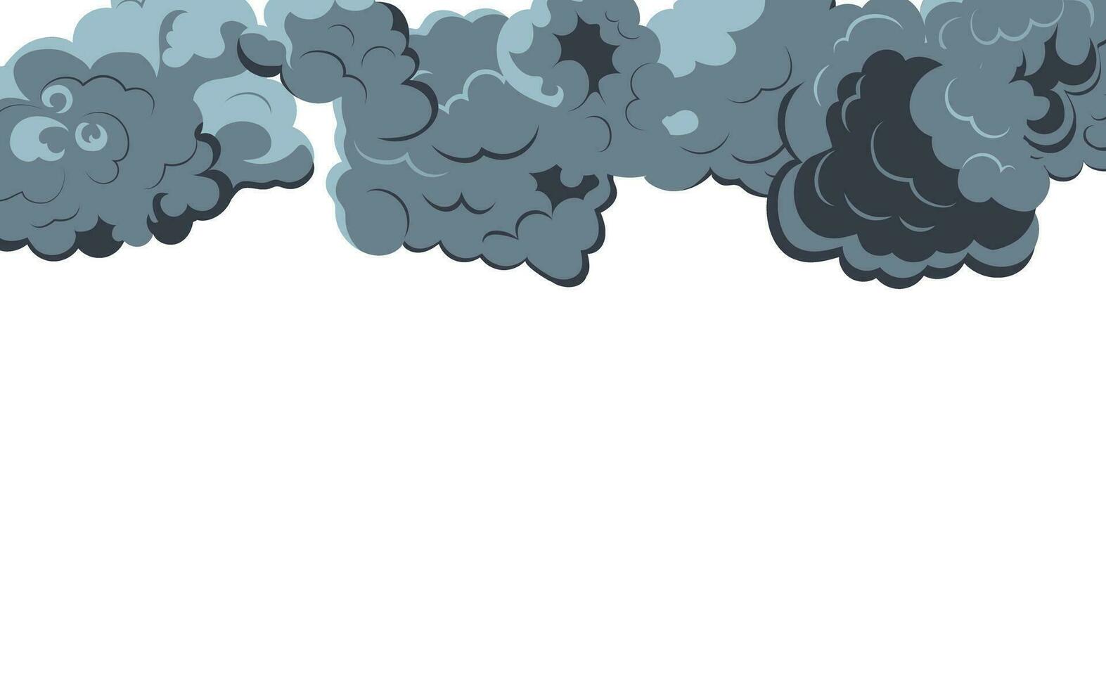 rook explosie animatie van een explosie met grappig vliegend wolken. reeks van geïsoleerd vector illustraties naar creëren een explosie effect. de effect van rook beweging, fonkeling en dynamisch boom.