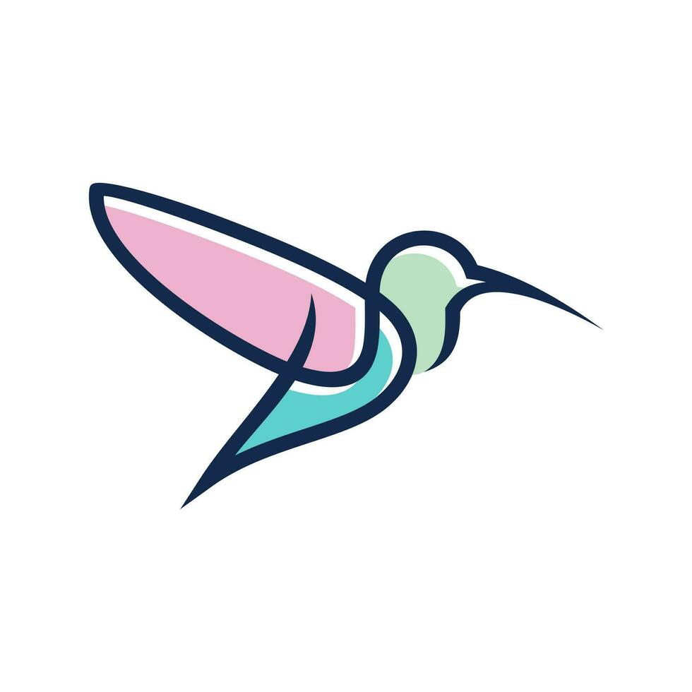 kolibrie logo ontwerp vector sjabloon