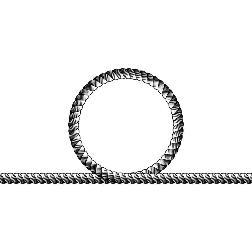 touw strop lijn grens vector