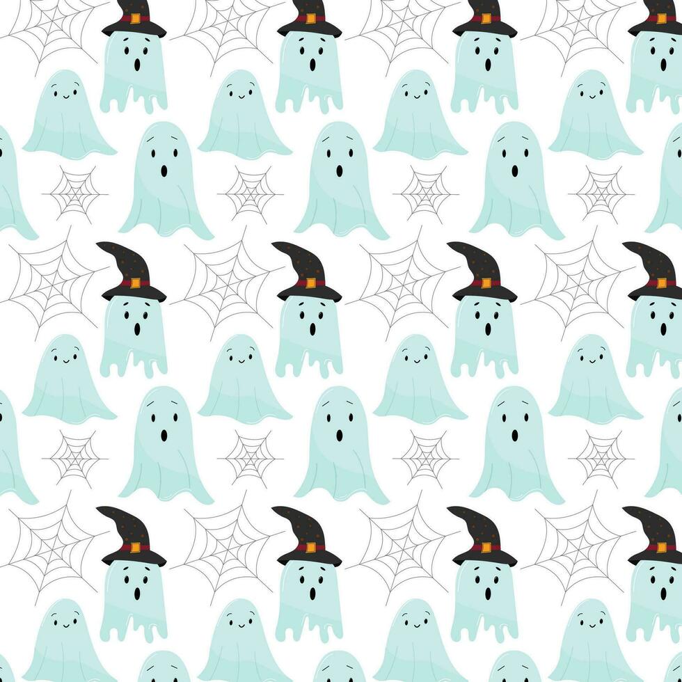 halloween geesten naadloos patroon vector