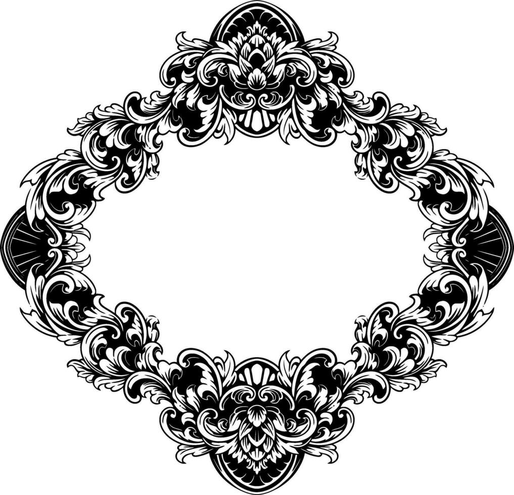 kader ornament wijnoogst klassiek element decoratie vector