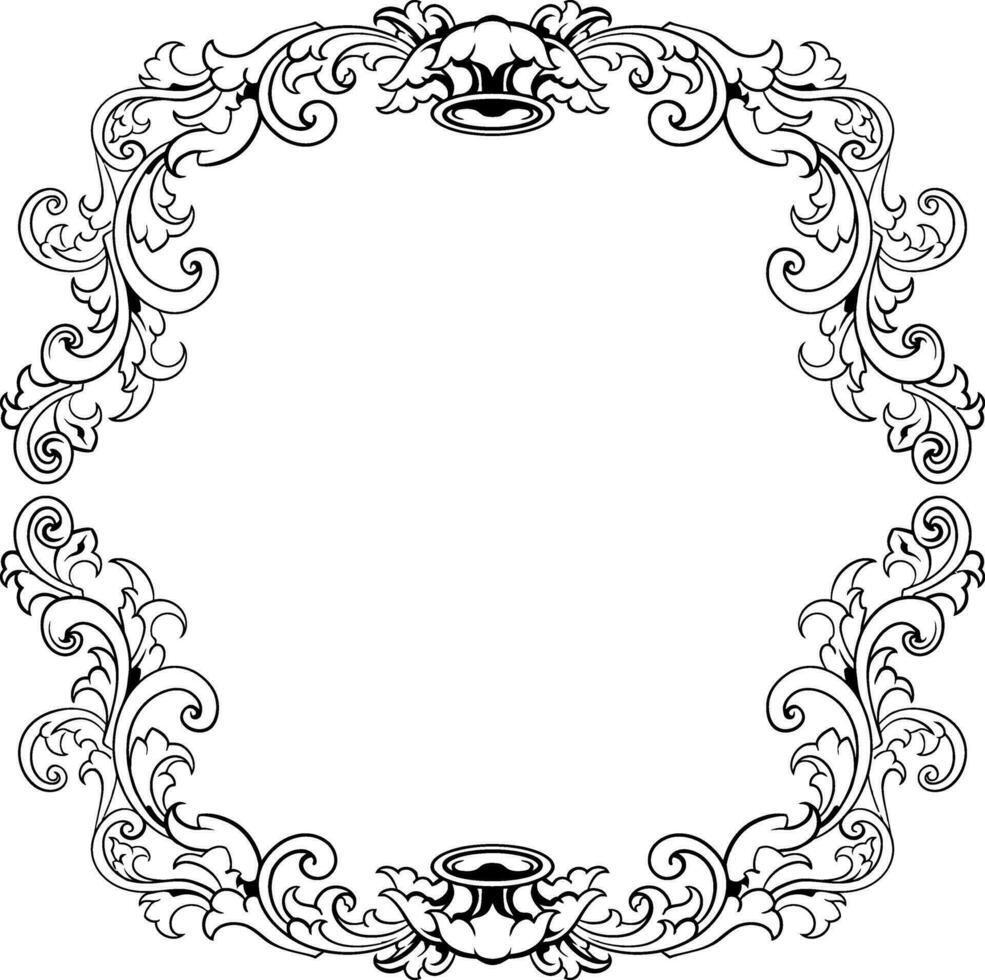 kader ornament wijnoogst klassiek element decoratie vector