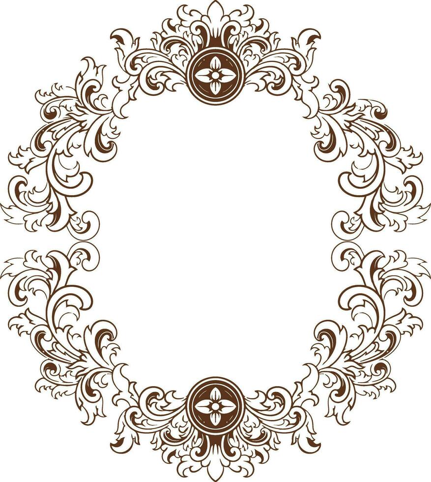 kader ornament wijnoogst klassiek element decoratie vector