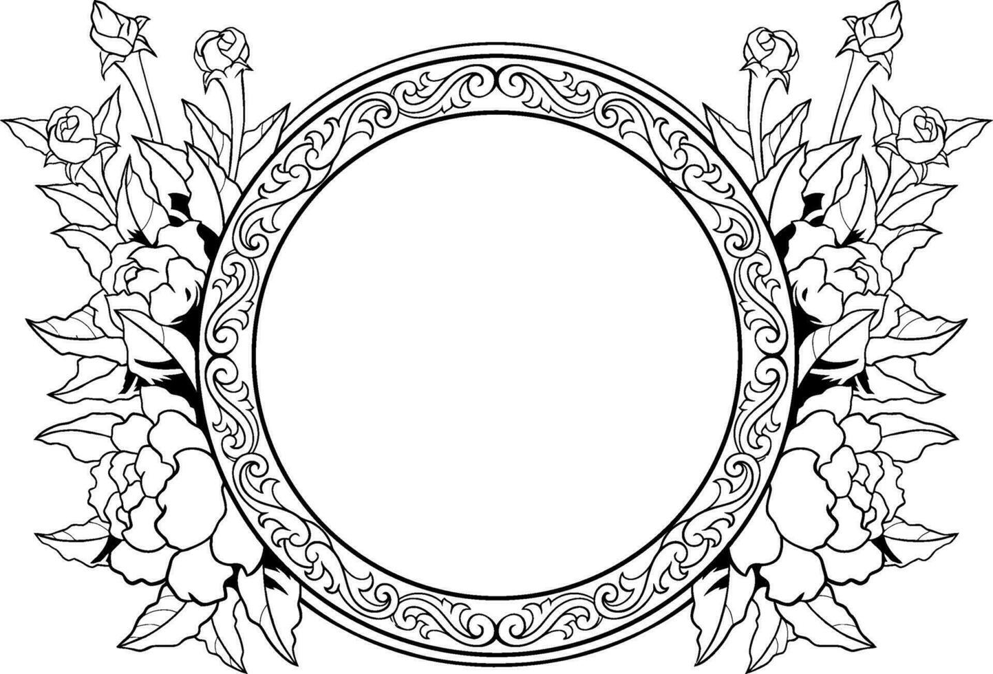 kader ornament wijnoogst klassiek element decoratie vector