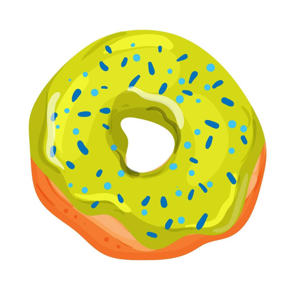 vector illustratie van helder en smakelijk donut