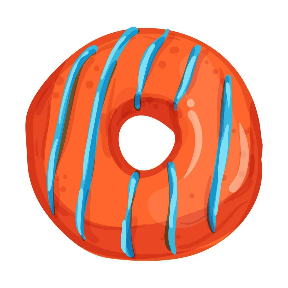 vector illustratie van helder en smakelijk donut