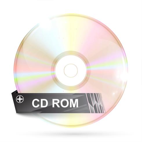 CD / DVD op witte achtergrond, vectorillustratie vector