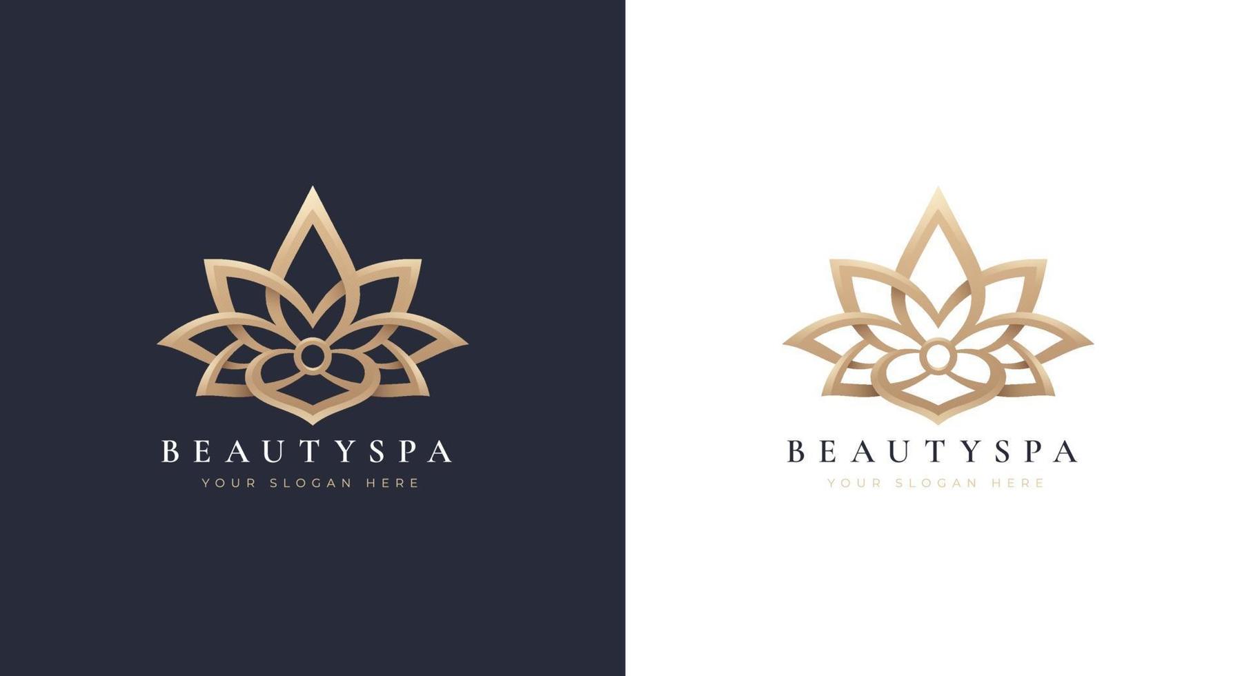 luxe lotus logo-ontwerp vector