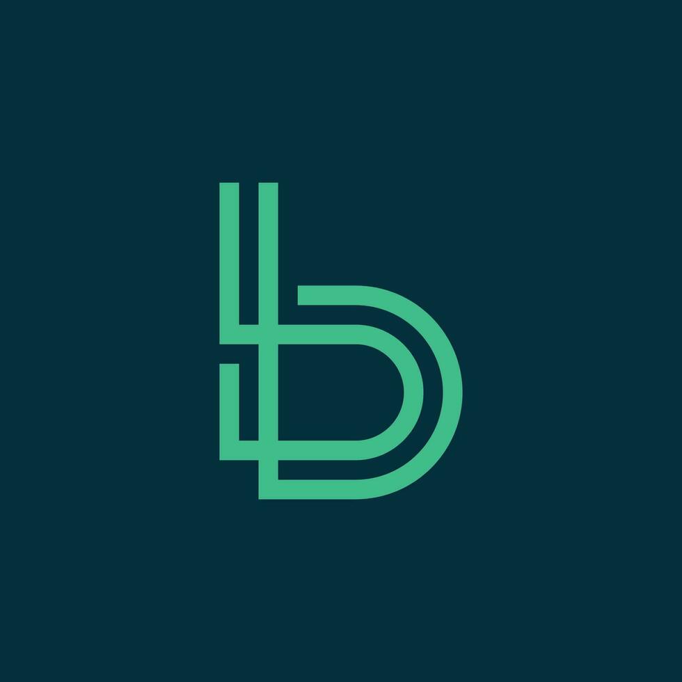 lijn brief b logo vector