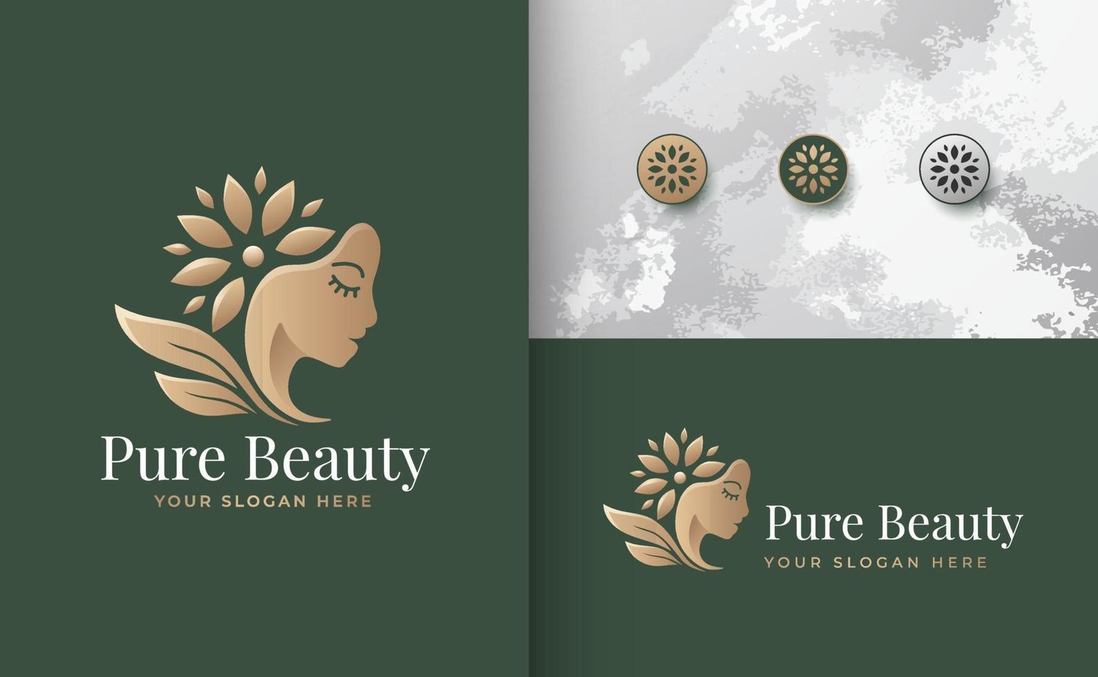 schoonheid vrouwen logo ontwerp vector