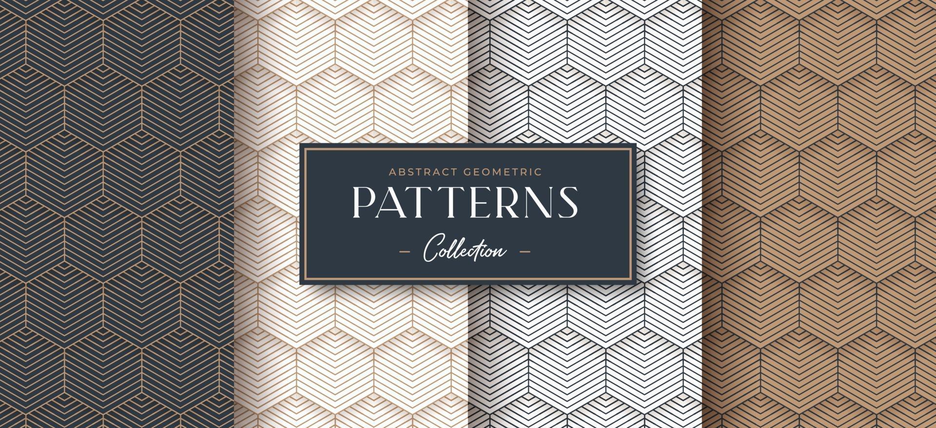 abstracte luxe geometrische patrooncollectie vector