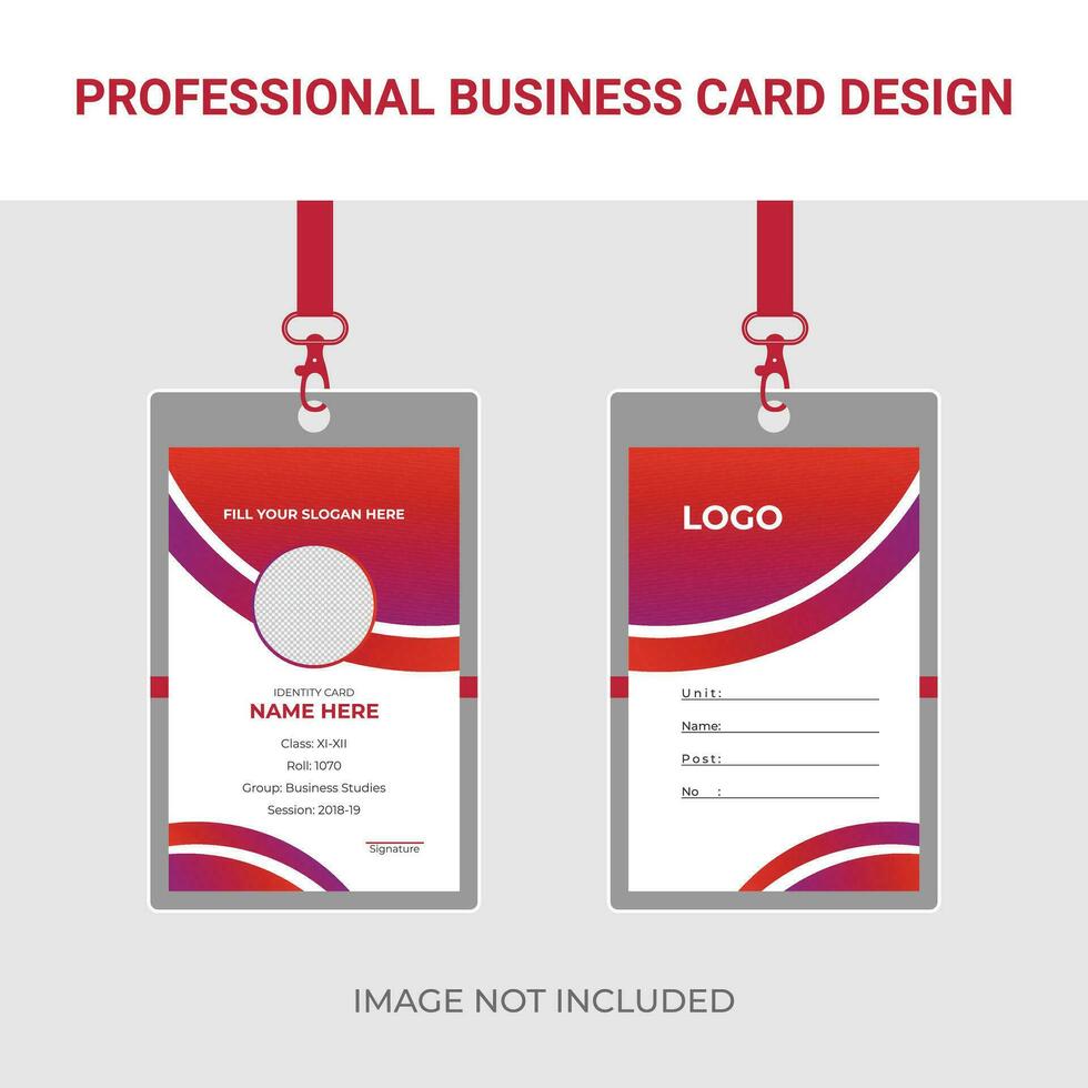 professioneel bedrijf ID kaart kaart ontwerp, rust uit vector