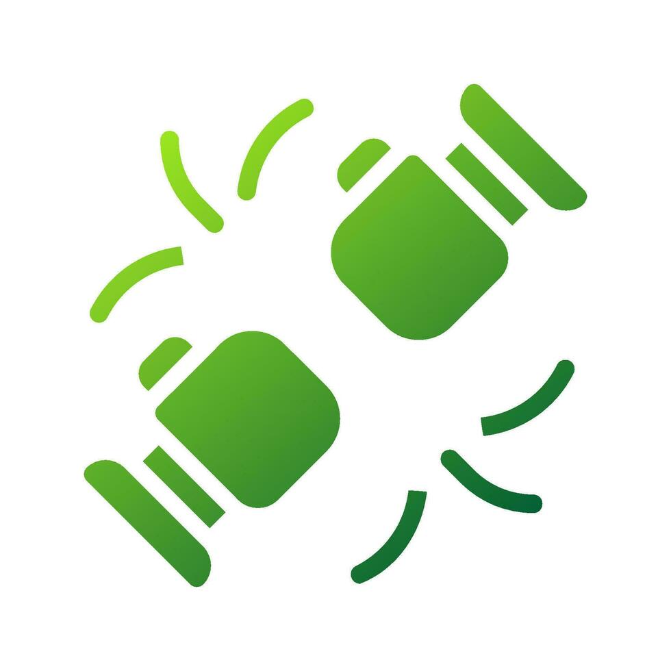 boksen icoon solide helling groen sport symbool illustratie. vector