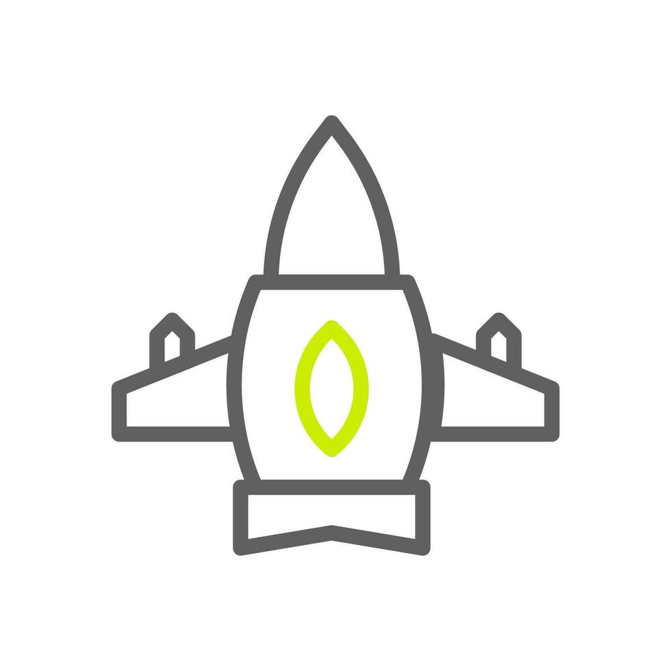vliegtuig icoon duokleur grijs levendig groen kleur leger symbool perfect. vector