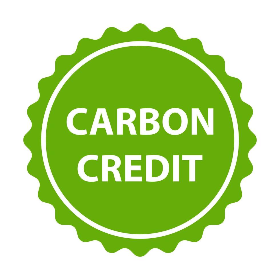 koolstof credit icoon voor grafisch ontwerp, logo, website, sociaal media, mobiel app, ui illustratie. vector