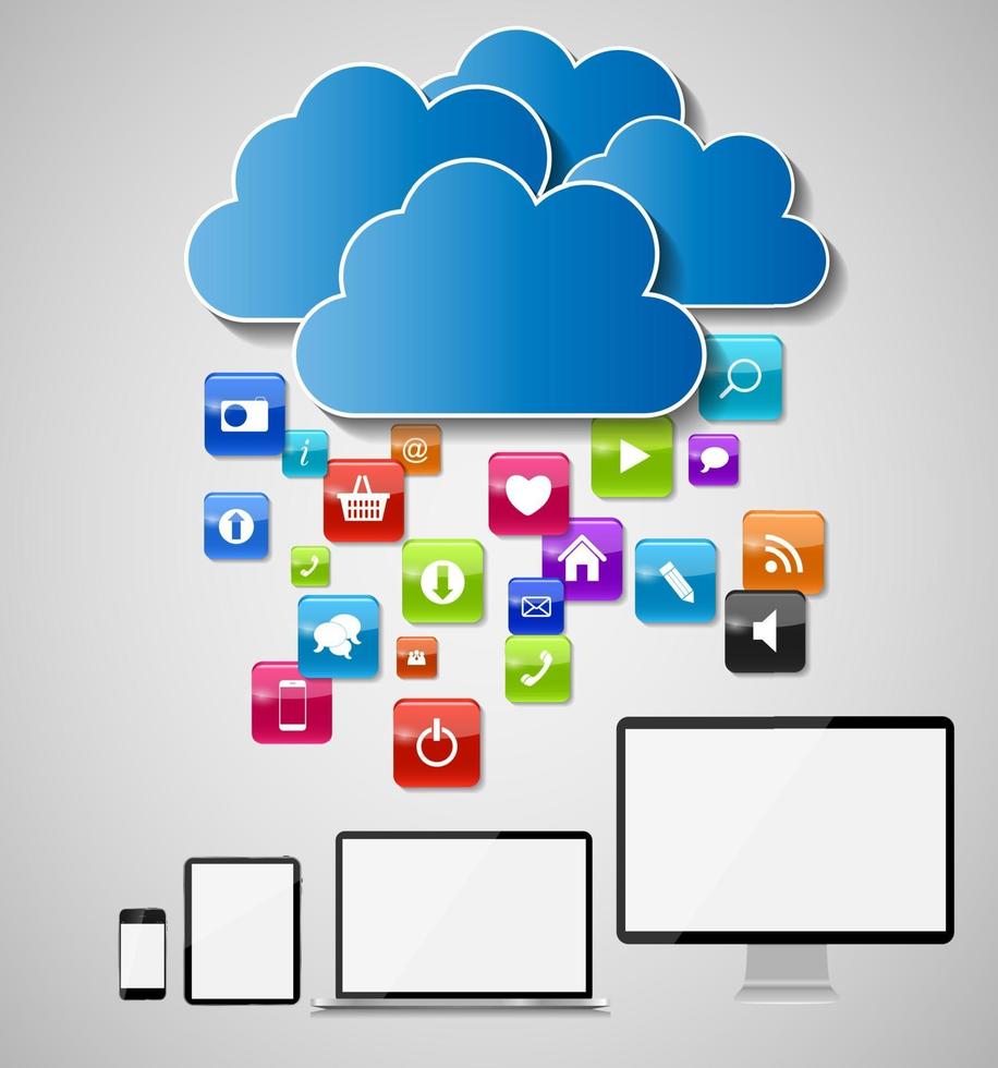 cloud computing concept vectorillustratie vector