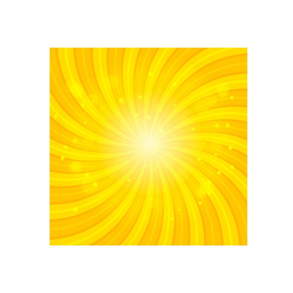 oranje zon hypnotische achtergrond. vector illustratie