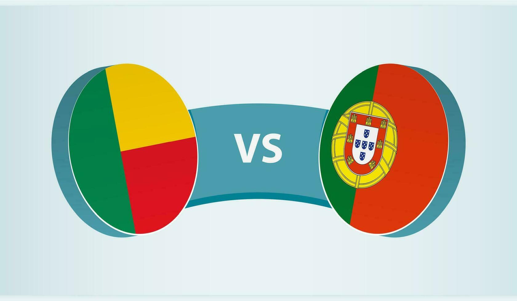 Benin versus Portugal, team sport- wedstrijd concept. vector
