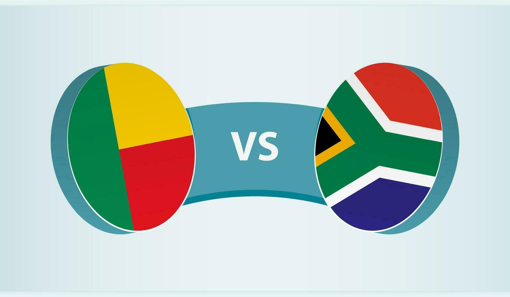Benin versus zuiden Afrika, team sport- wedstrijd concept. vector