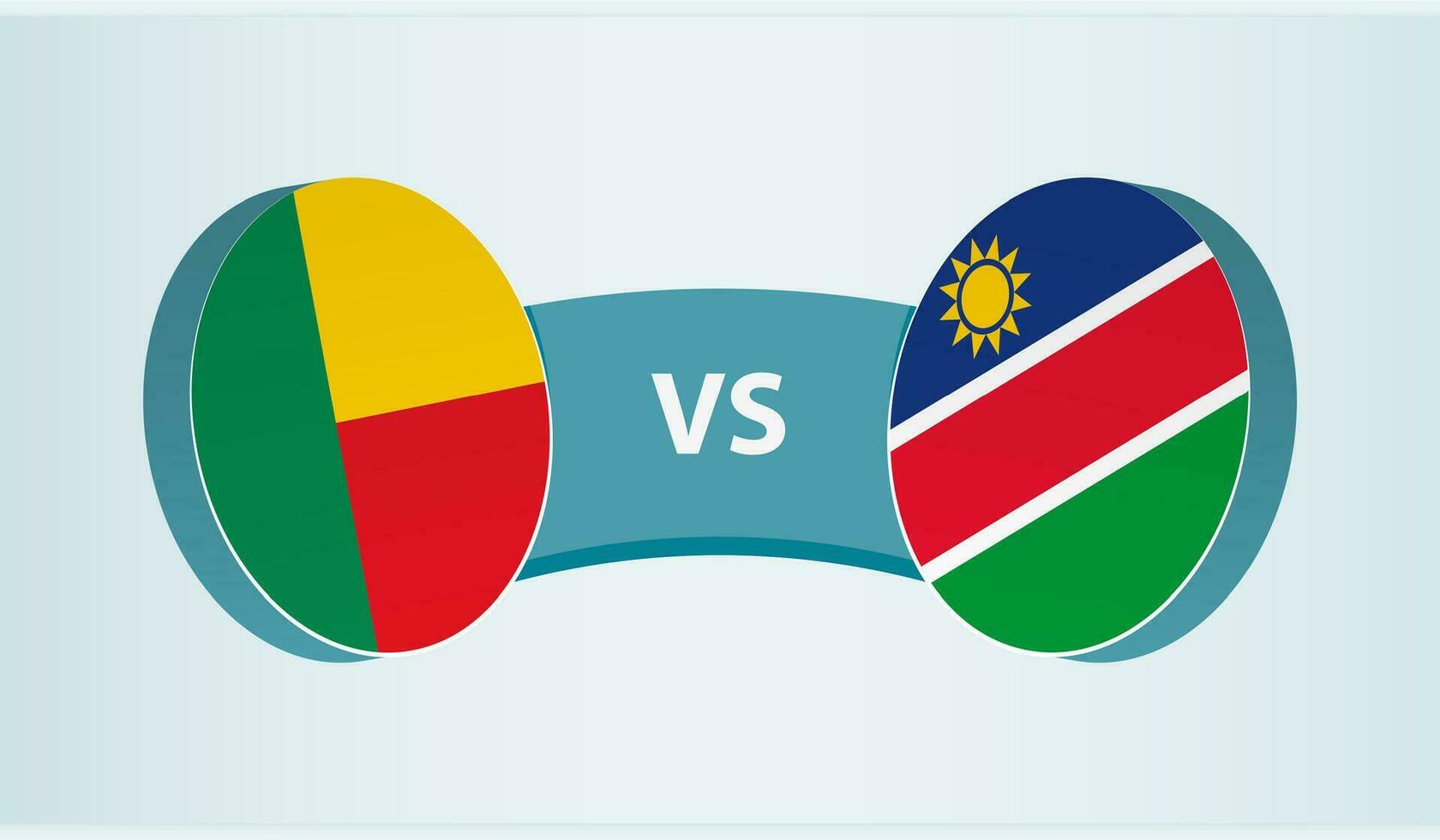 Benin versus Namibië, team sport- wedstrijd concept. vector