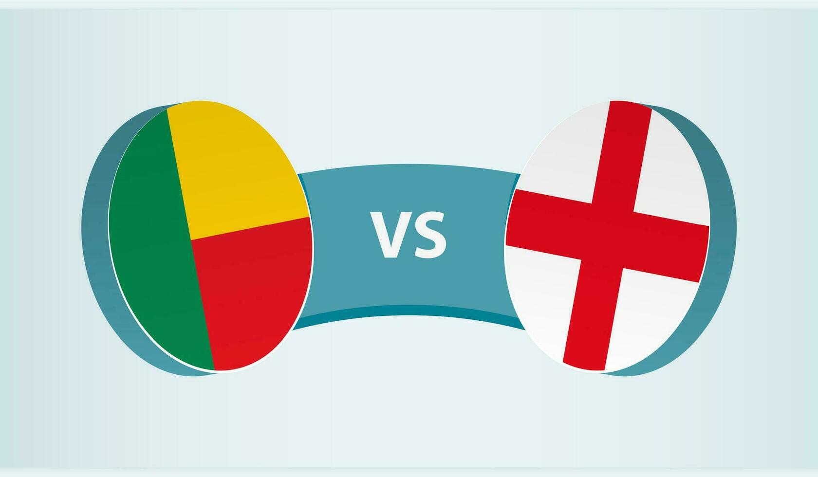 Benin versus Engeland, team sport- wedstrijd concept. vector