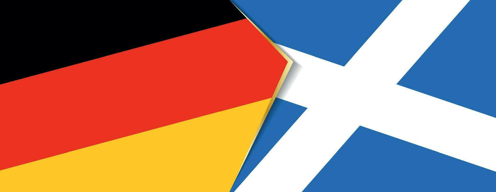 Duitsland en Schotland vlaggen, twee vector vlaggen