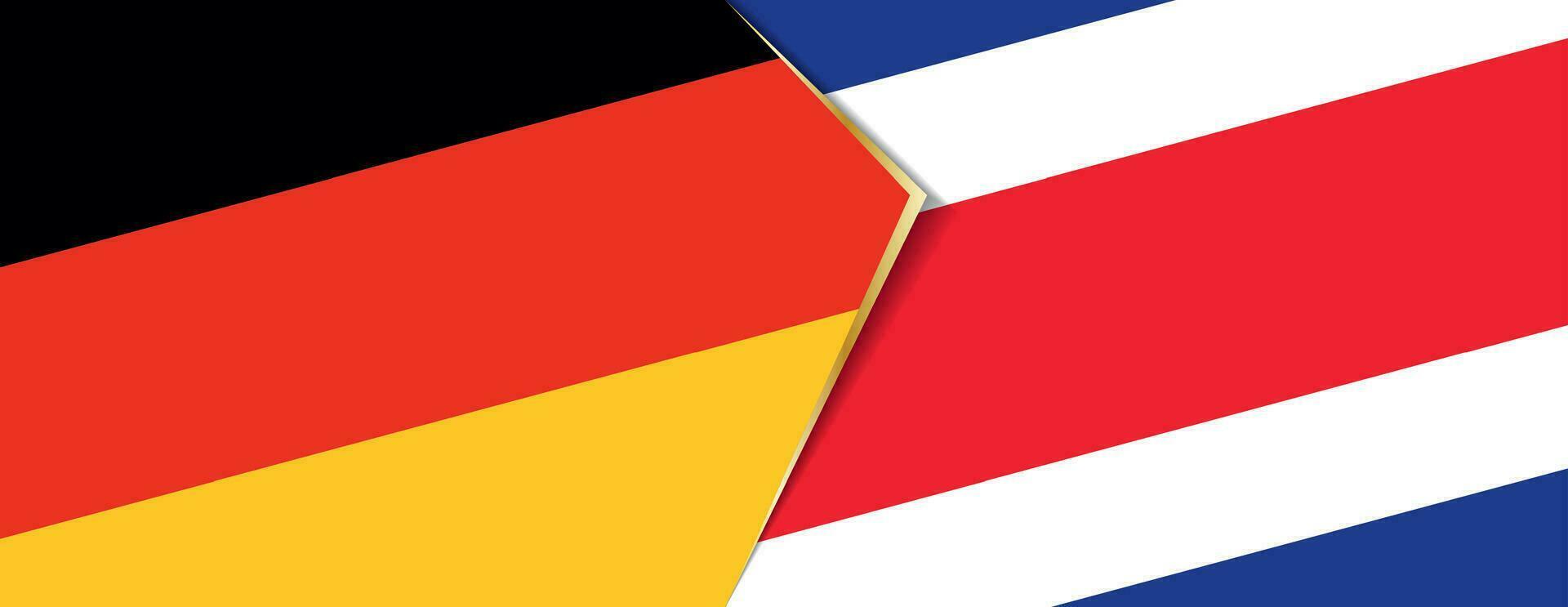 Duitsland en costa rica vlaggen, twee vector vlaggen.