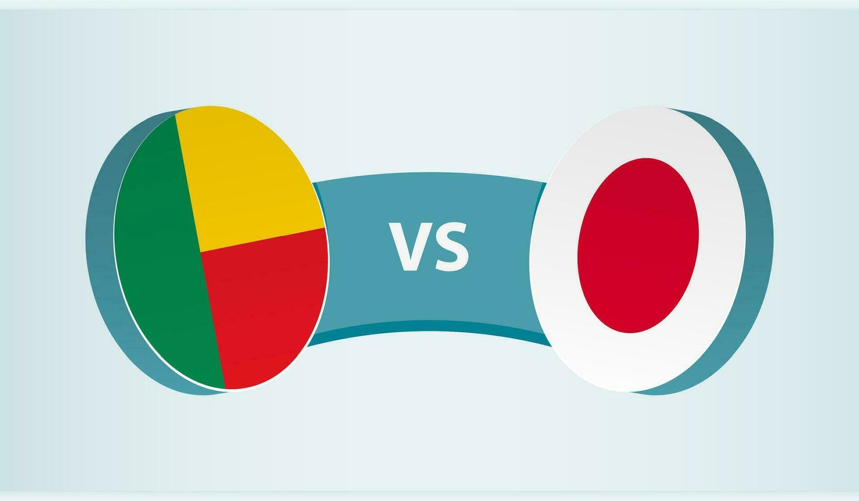 Benin versus Japan, team sport- wedstrijd concept. vector