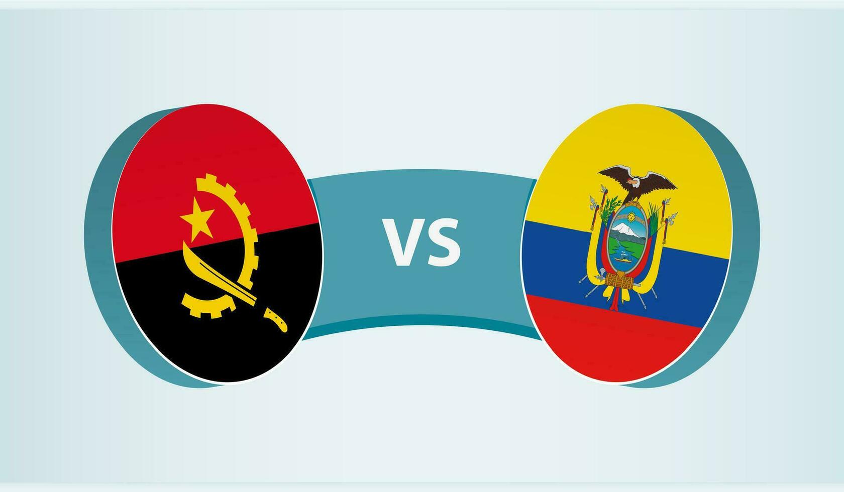 Angola versus Ecuador, team sport- wedstrijd concept. vector