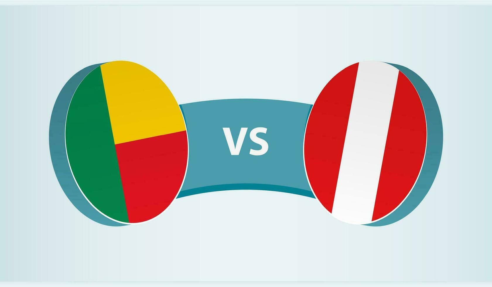 Benin versus Peru, team sport- wedstrijd concept. vector