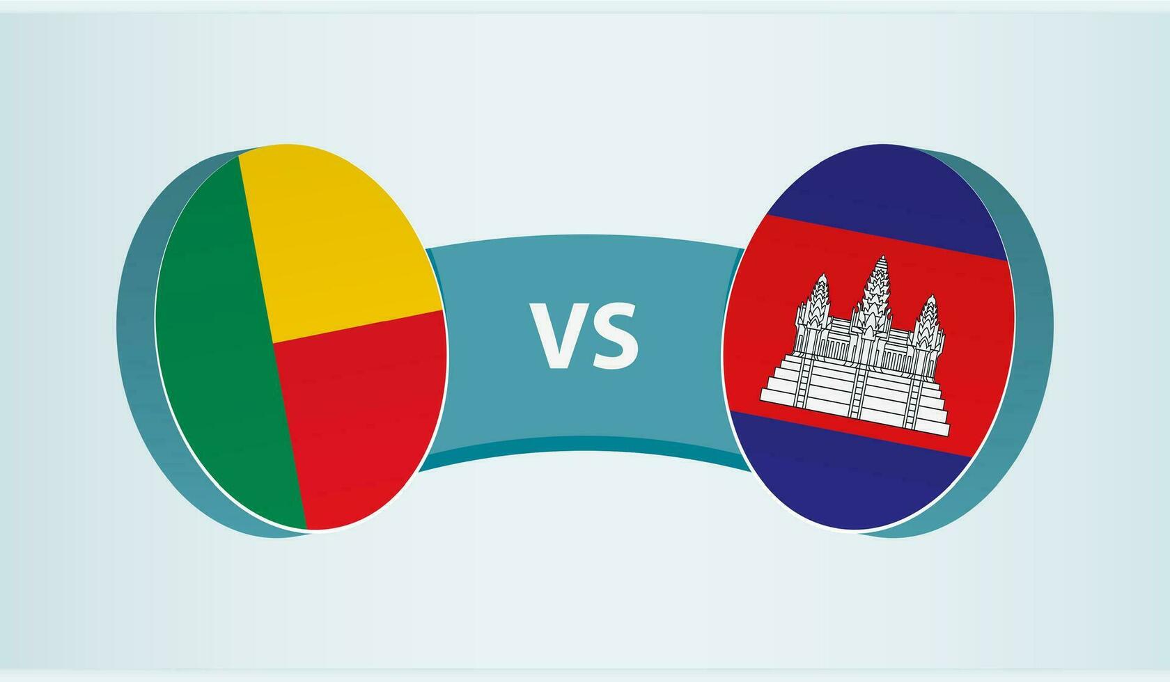 Benin versus Cambodja, team sport- wedstrijd concept. vector