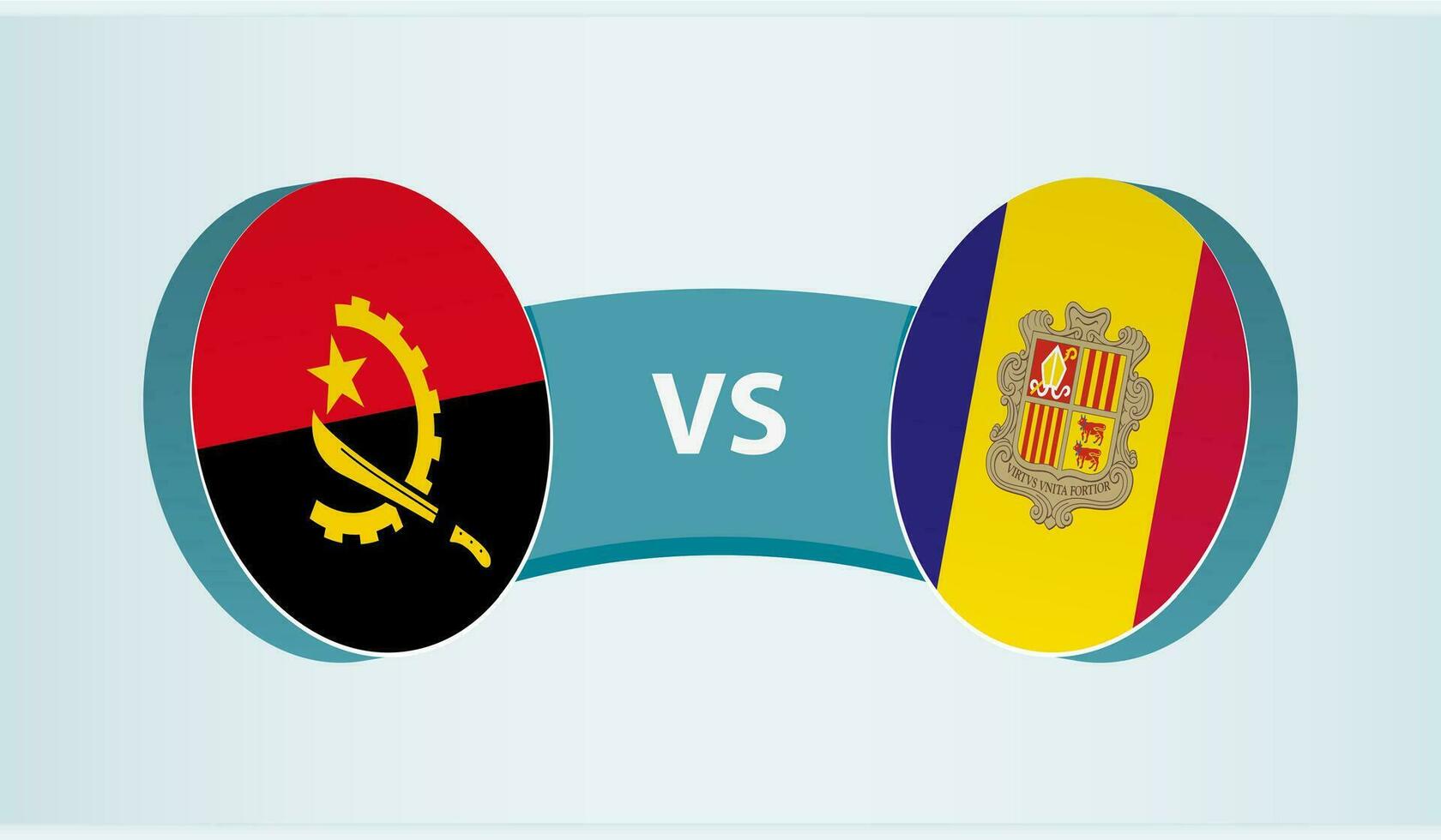 Angola versus Andorra, team sport- wedstrijd concept. vector
