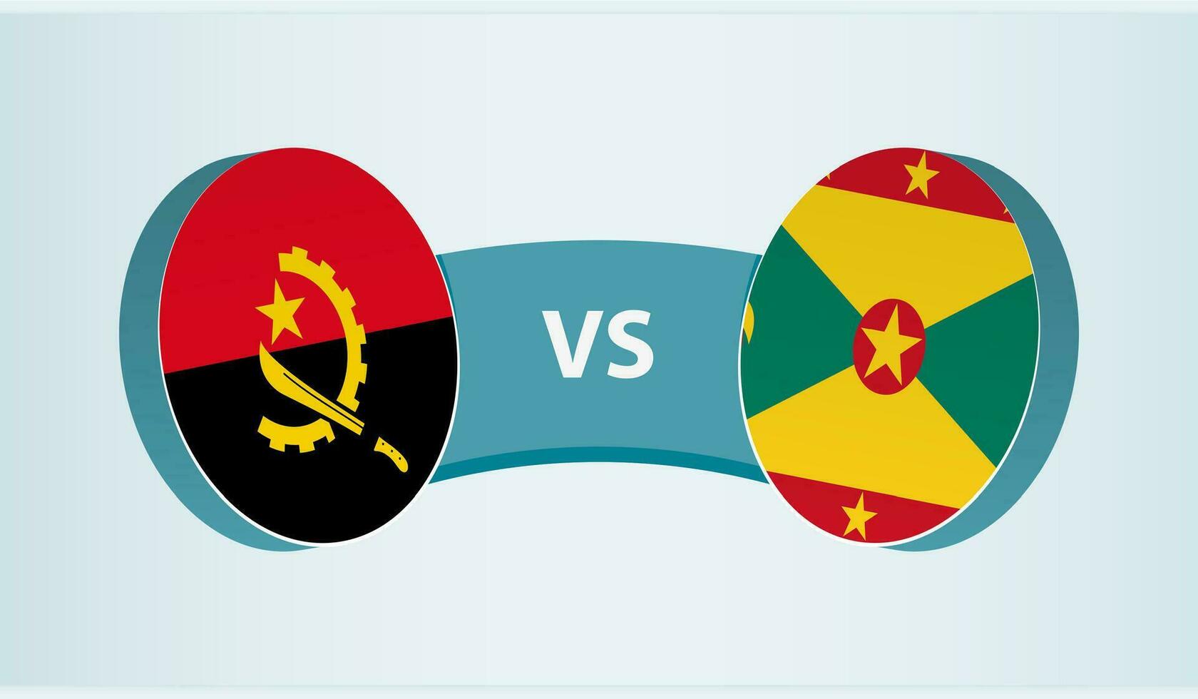 Angola versus grenada, team sport- wedstrijd concept. vector