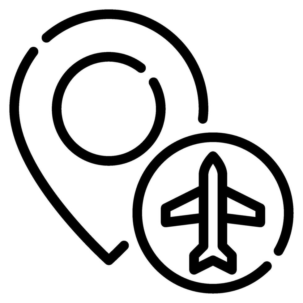 luchthaven kaart icoon illustratie, voor uiux, web, app, infografisch, enz vector