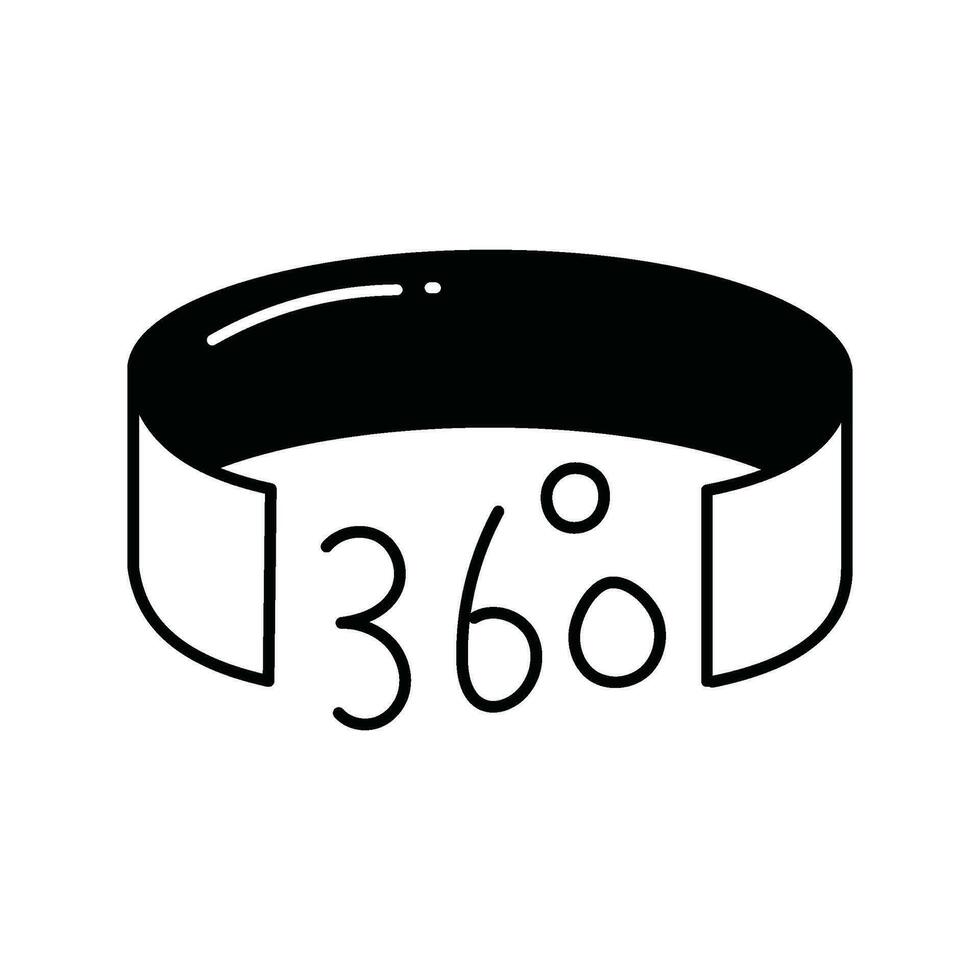 360 hoek tekening icoon ontwerp illustratie. wetenschap en technologie symbool Aan wit achtergrond eps 10 het dossier vector