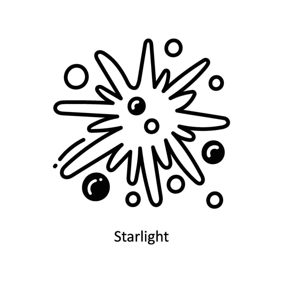 sterrenlicht tekening icoon ontwerp illustratie. ruimte symbool Aan wit achtergrond eps 10 het dossier vector