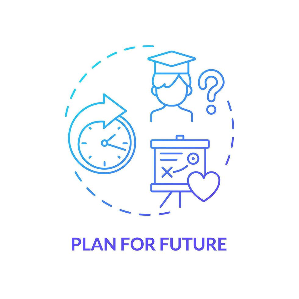 2d helling icoon plan voor toekomst concept, geïsoleerd vector, illustratie vertegenwoordigen ouderschap kinderen met Gezondheid problemen. vector