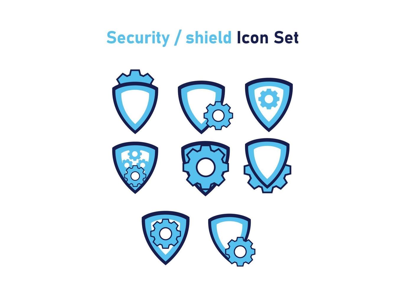 veiligheidsschild met tandwiel vectorpictogram vector