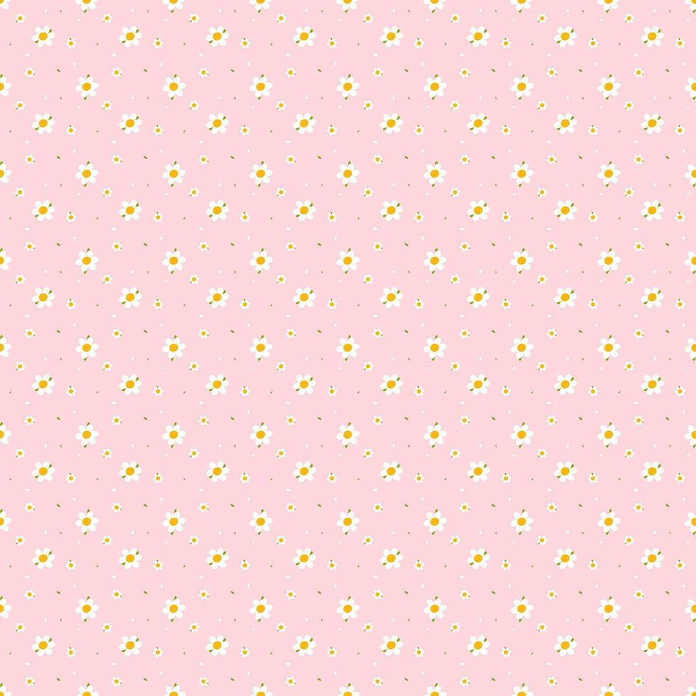 naadloos patroon met klein schattig bloemen Aan een roze achtergrond, digitaal achtergrond vector en illustratie