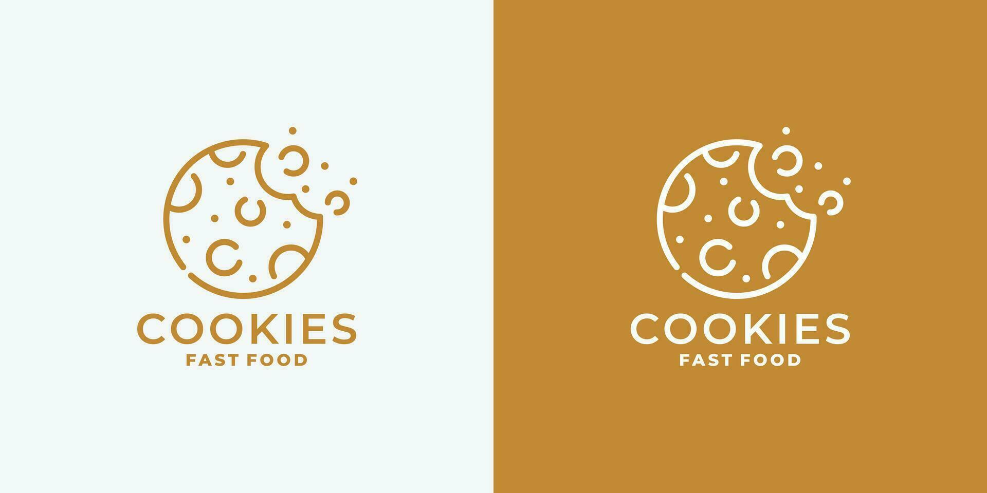 koekje logo ontwerp vector illustratie