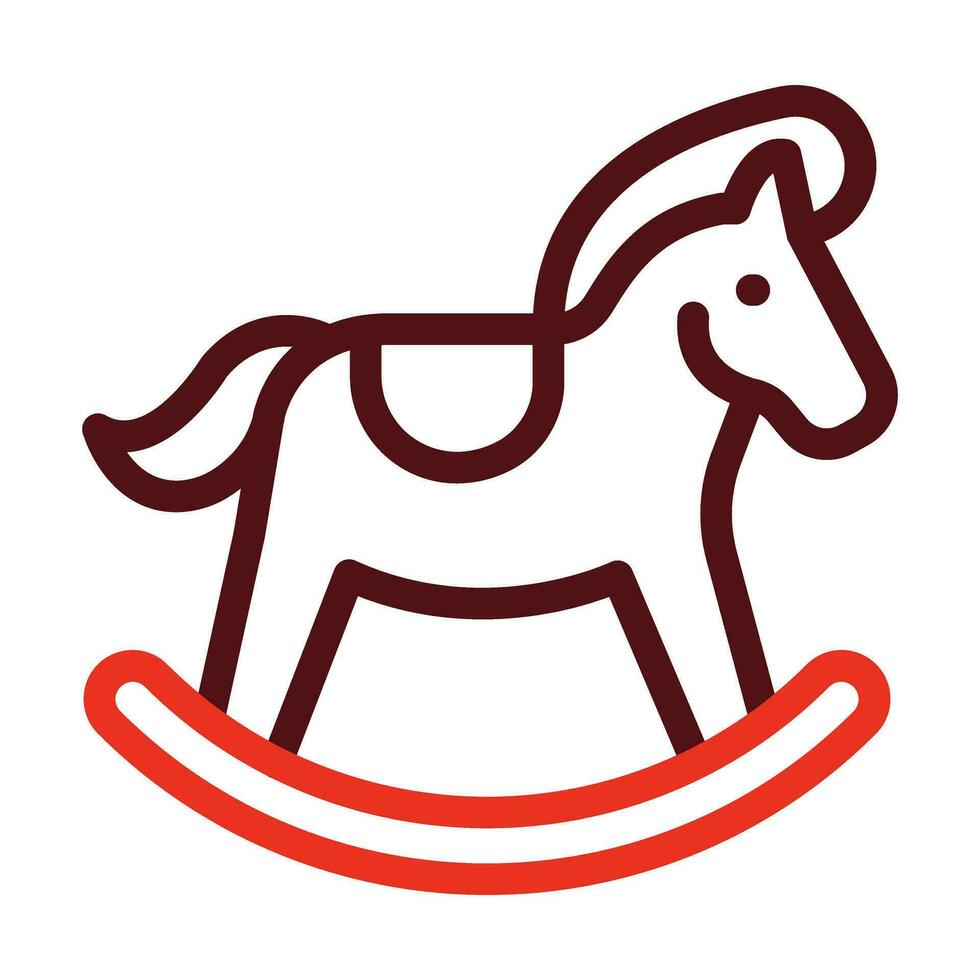 paard speelgoed- vector dik lijn twee kleur pictogrammen voor persoonlijk en reclame gebruiken.