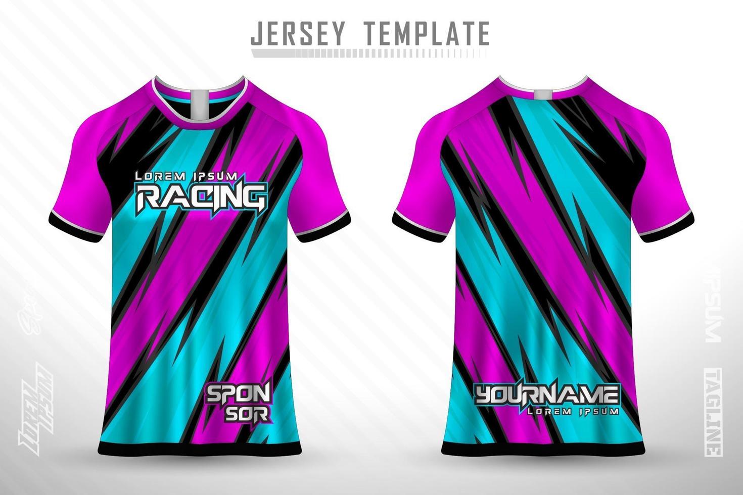 sport jersey en t-shirt sjabloon sport jersey ontwerp vector mockup.