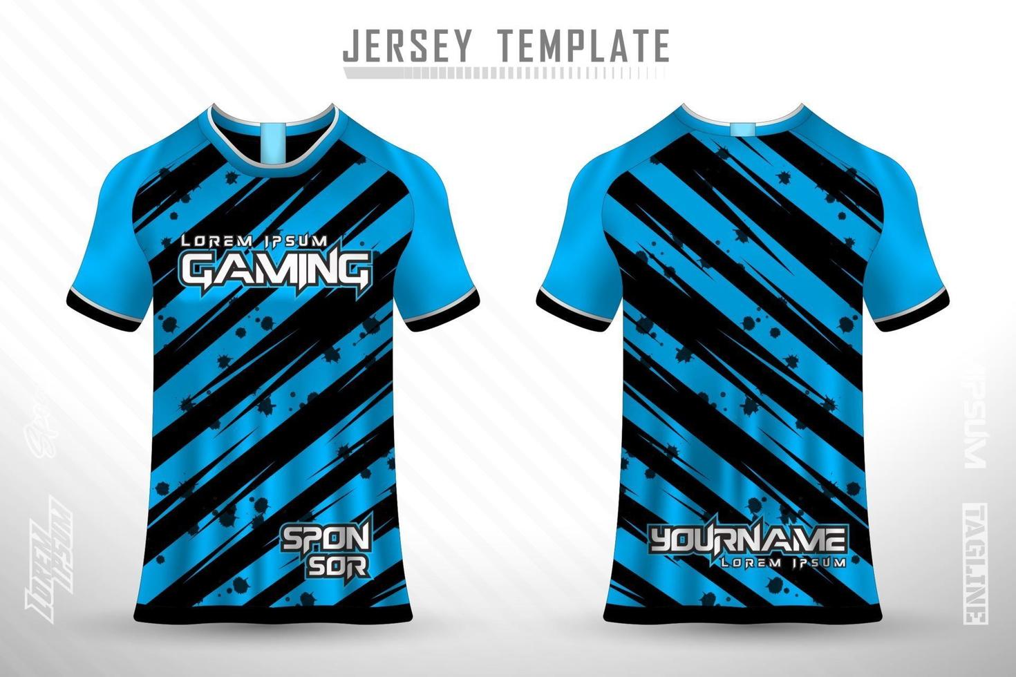 sport jersey en t-shirt sjabloon sport jersey ontwerp vector mockup.