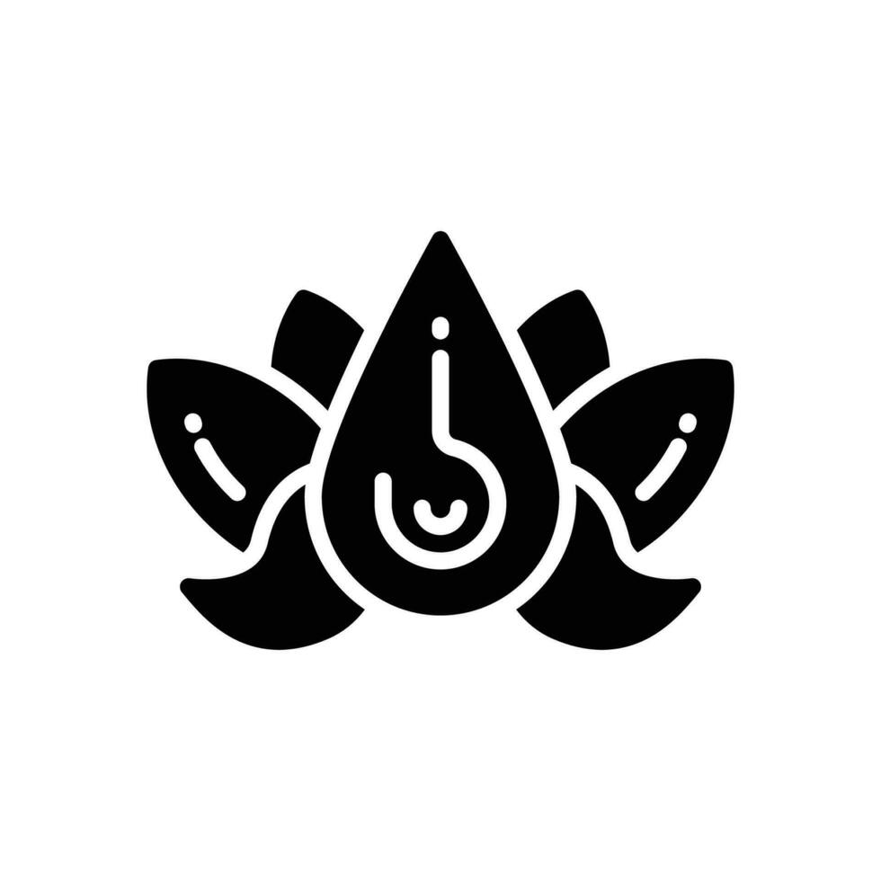 lotus bloem glyph icoon. vector icoon voor uw website, mobiel, presentatie, en logo ontwerp.