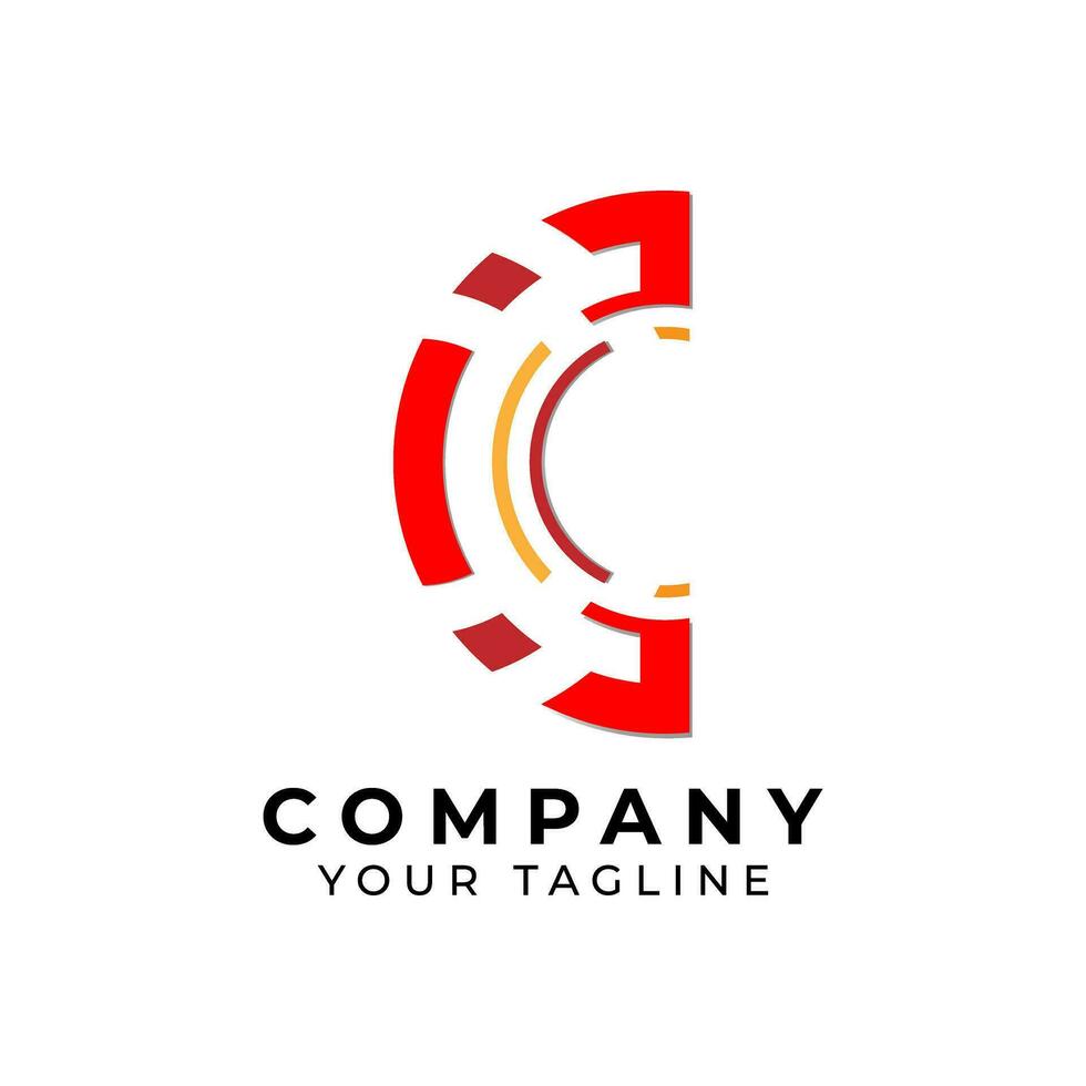 c brief logo ontwerp met creatief modern bedrijf typografie vector sjabloon.